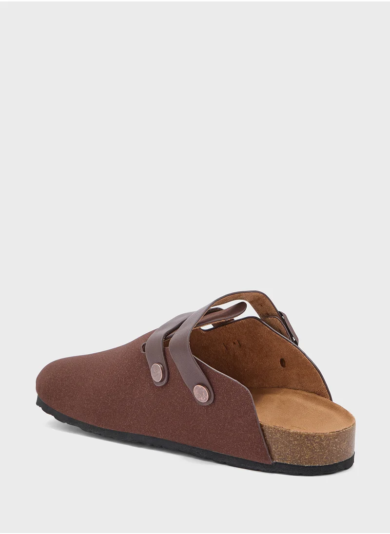 Ginger Double Buckle Backstrap Clog Sandal