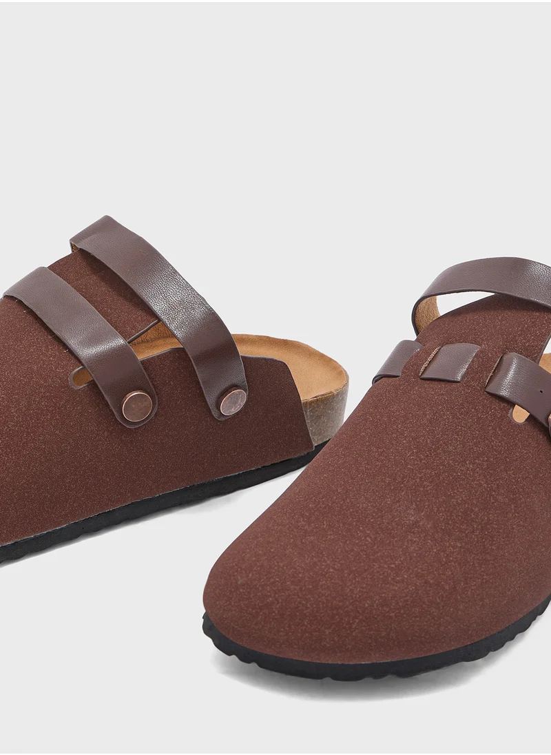 Ginger Double Buckle Backstrap Clog Sandal