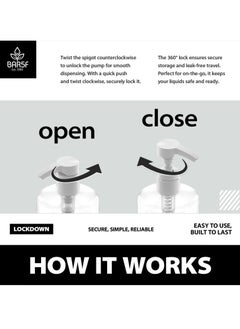 Bar5F Bar5F Plastic Lotion Bottles with Black & White Pumps, 16 oz | Leak Proof, Empty Clear Cylinder, Refillable, BPA Free for Shampoo, Moisturizer, Face Cream, Liquid Hand Soap | Pack of 2  - Image 4