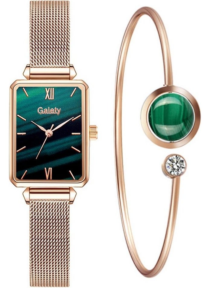 GAIETY Women's Wristwatch Bracelet Stylish Premium Look Green Accessory Watch Classic Daily Women's Bracelet  - Image 1