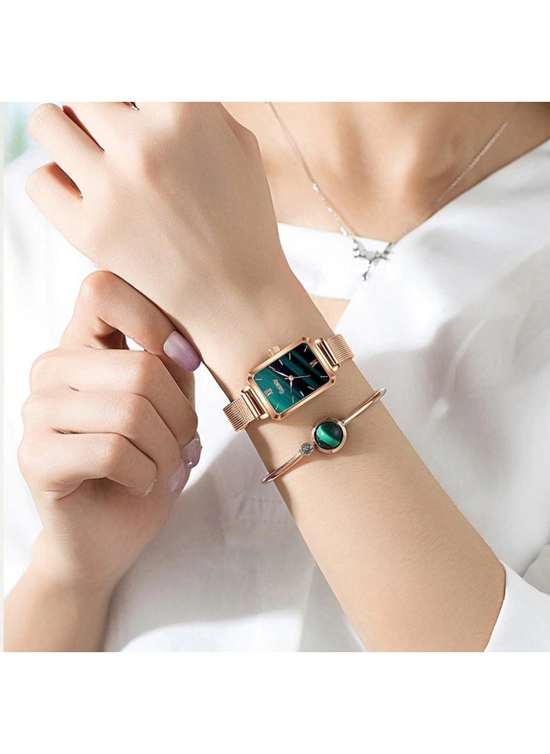 GAIETY Women's Wristwatch Bracelet Stylish Premium Look Green Accessory Watch Classic Daily Women's Bracelet  - Image 3