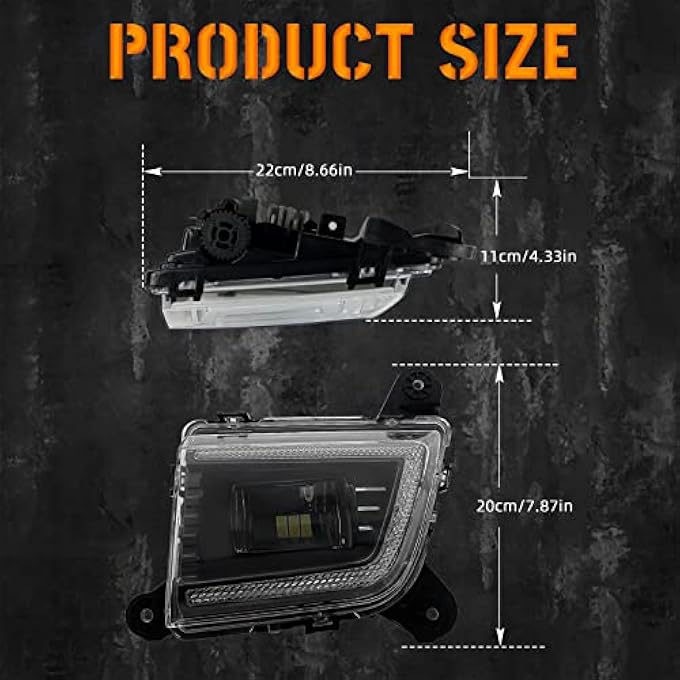 بوكسلايت مصابيح ضباب LED مع مصابيح DRL متوافقة مع شيفروليه سيلفرادو 1500 و2500Hd و3500Hd موديلات 2020 و2019 و2021 و2022 و2023، مصابيح ضباب أمامية للقيادة مع مفتاح ومجموعة أسلاك - Image 5
