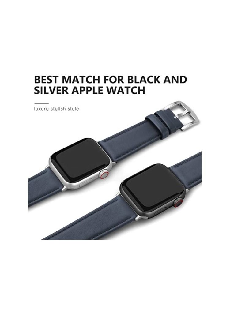 Generic - Leather Band Compatible for Apple Watch 42mm for iWatch Series 5 - Image 1