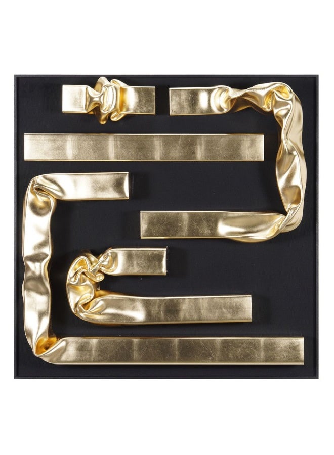 DANUBE HOME Danube Home Skia Glass & Pp Golden Brick Road Shadow Boxes Wall Art - 90X90X160Cm Abstract Wall Decor For Living Room, Bedroom & Office Modern Home Decoration Decorative Home Accessories 