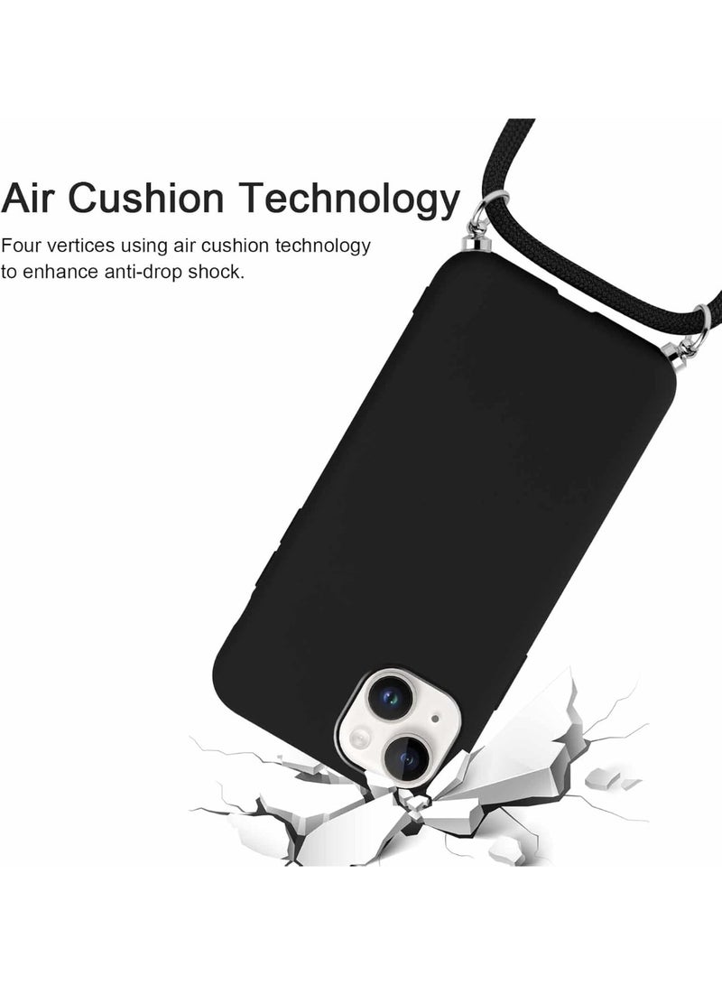 iPhone 12/12 Pro Case with Strap,Crossbody Phone Case with Adjustable Neck Shoulder Lanyard,Soft Silicone Shockproof Protective Phone Case - Image 3