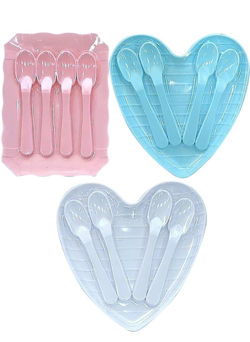 CATANES 24-Piece European Style Embossed Cake Plate Set – Reusable Plastic Useful for Parties, Babies and Outdoors - Image 5