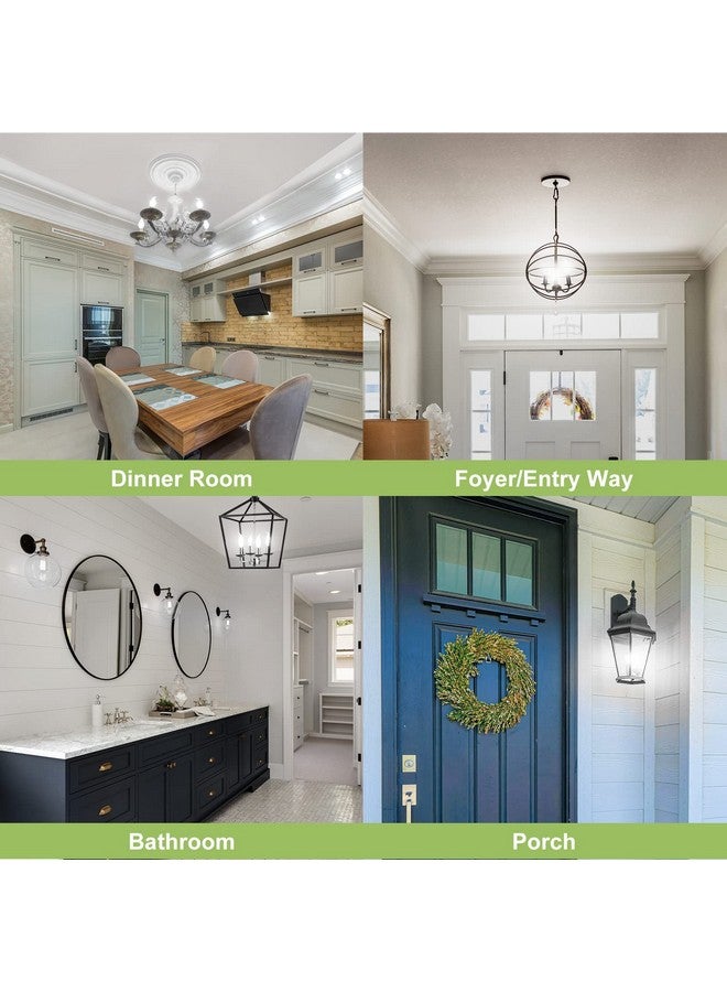 سيجالوكس لمبات إضاءة ثريا LED E12 بقاعدة شمعدان 60 وات قابلة للتعتيم، لمبات إضاءة شمعدان LED بطرف شعلة، 4.5 وات، 500 لومن 2700 كلفن أبيض ناعم، لمبات إضاءة شمعدان Ca10، 12 عبوة - Image 3