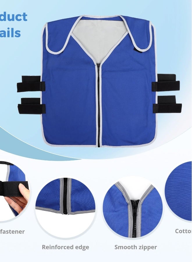 Cooling Vest for High Temperature, Fire Rescue Vest, Includes 20 PCS of Ice Packs, Cooling Clothes for Hot Temperatures, 6 Pockets for Convenience. - Image 4