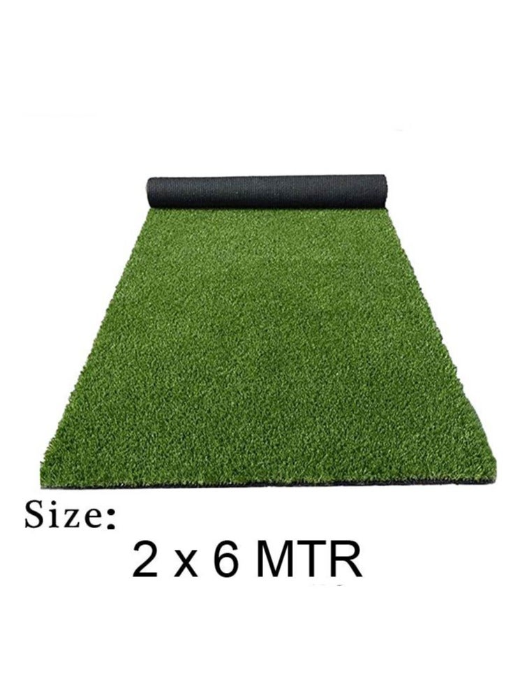 FFD Artificial Fake Grass Carpet Grass Mat Realistic & Thick Turf Lawn Rug Carpet Garden Carpet Artificial Grass Mat For Kids School Play Area Fake Grass, 30mm (2X6)Meters