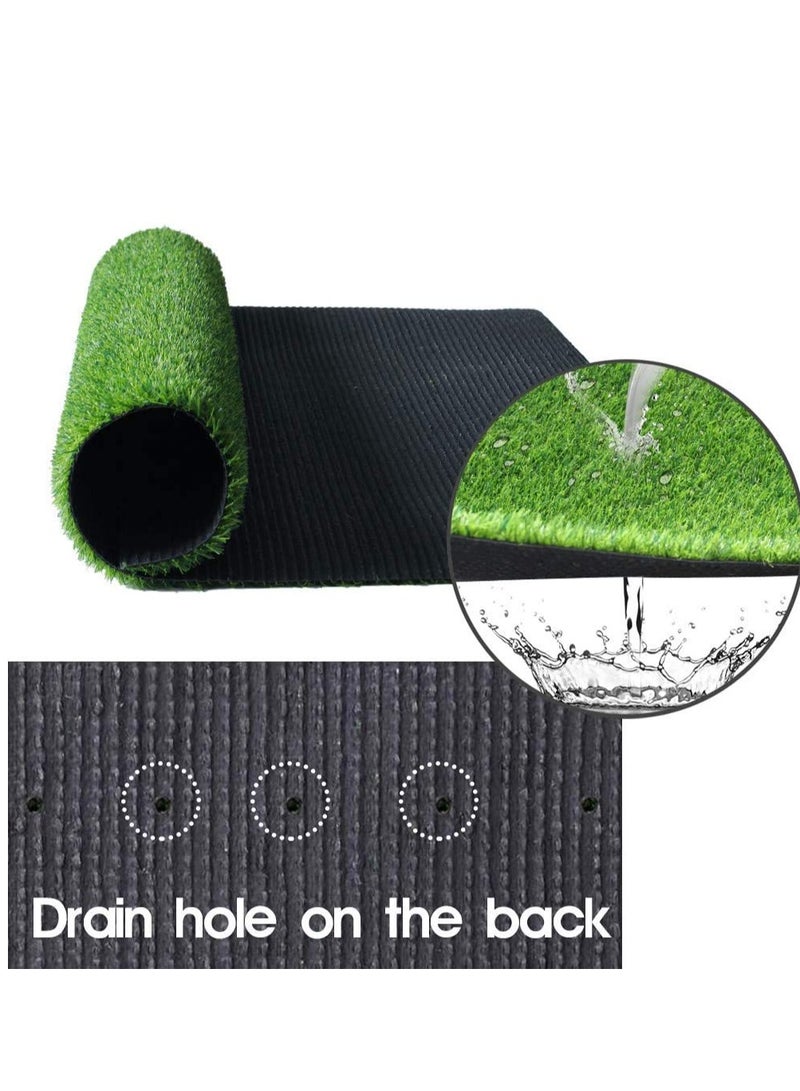 FFD Artificial Fake Grass Carpet Grass Mat Realistic & Thick Turf Lawn Rug Carpet Garden Carpet Artificial Grass Mat For Kids School Play Area Fake Grass, 30mm (2X6)Meters