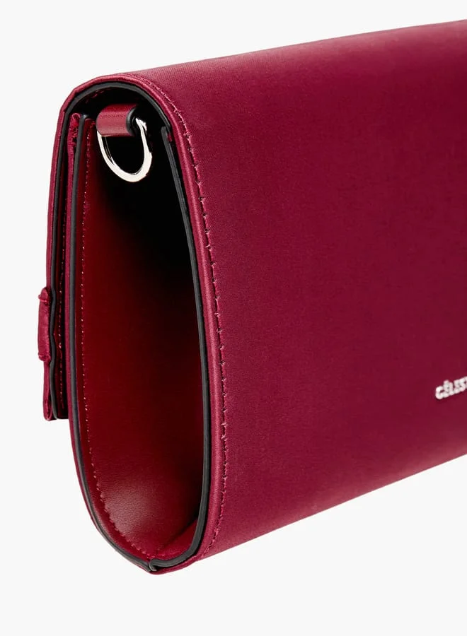 سيليست Women Embellished Clutch with Flap Closure and Chain Strap