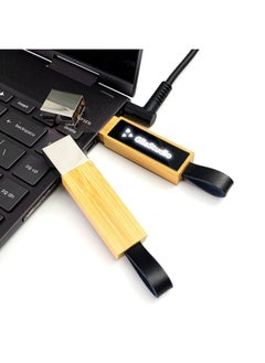 Generic Luminous USB Flash Disk LOGO Luminous Large Capacity High-speed Wooden USB Flash Disk Exclusive For Wooden Business USB Flash Disk Wholesale-Color:U Disk + Iron Box Packaging-Capacity:USB2.0 128GB  - Image 5
