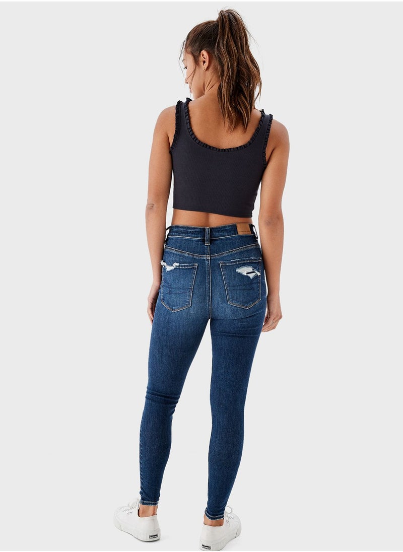 American Eagle - High Waist Ripped Jeggings - Image 1