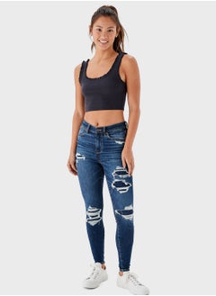 High Waist Ripped Jeggings
