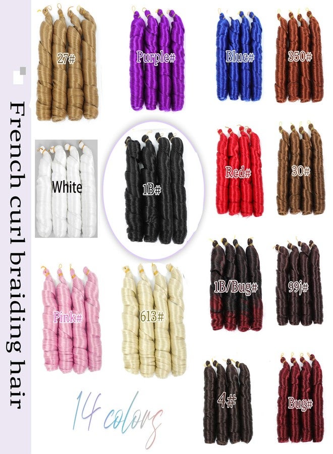 Yuriait French Curl Braiding Hair Natural Black 24 Inch Loose Wave Spiral Crochet Hair for Women Pre Stretched with Curly Ends for Box braids Boho Twist Bouncy Curls Extensions (24in, 4packs, 1b#) - Image 3