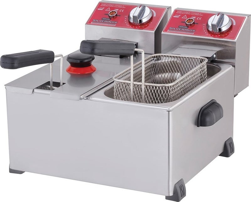 Işıkgaz Silverinox Industrial Double 3+3 Liter Electric Fryer 