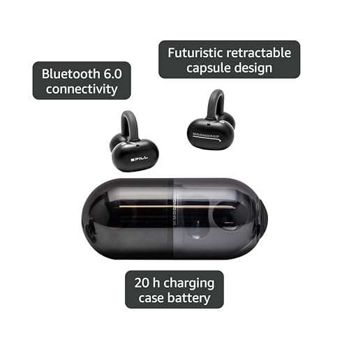 Moondrop Pill Open Ear Headphones Bluetooth 6.0 OWS Hanging Earphones IPX4 Open Ear Clip Wireless Earbuds Built-in AI ENC MD-0WS-003 (Black) - Image 4