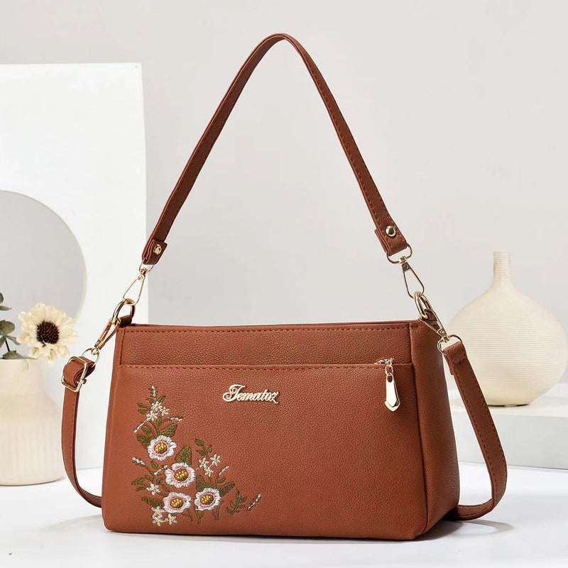 Korean Style Texture Smooth Shoulder Diagonal Bag Women'S Fashion Manufacturers Bag Women'S Portable Handbag - Image 2