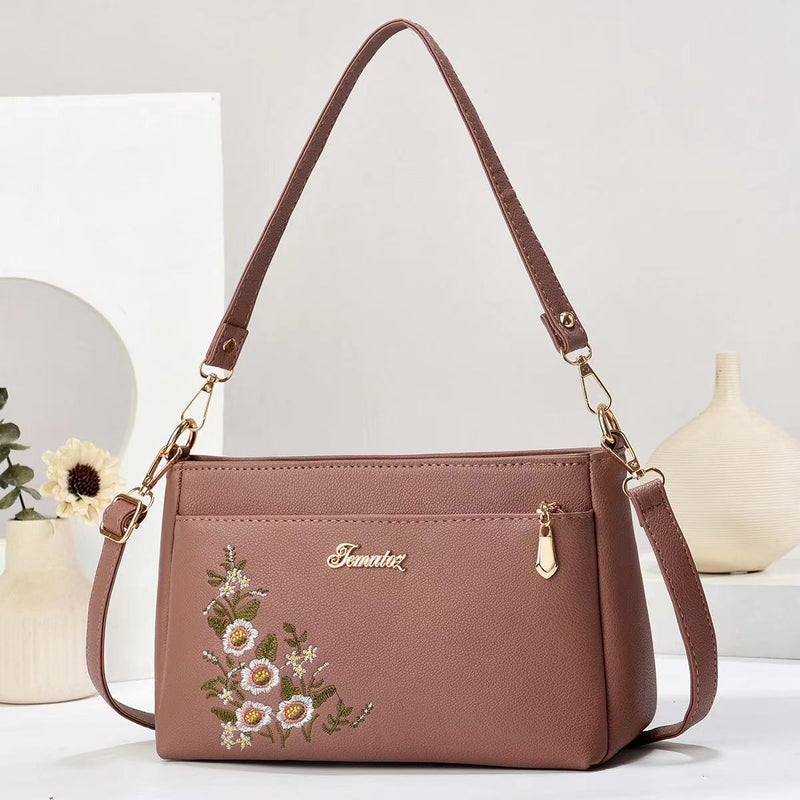 Korean Style Texture Smooth Shoulder Diagonal Bag Women'S Fashion Manufacturers Bag Women'S Portable Handbag - Image 5