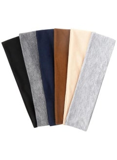 Scrolls Headbands for Women Short Hair Non Slip Elastic Sweat Hairbands Soft Fabric Hair Bands Workout Yoga Running Sport Thin Hair Wrap for Girls  - Image 1