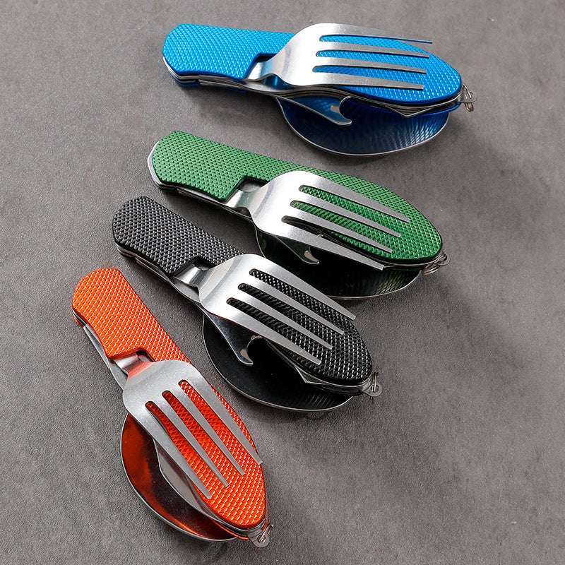 Portable Outdoor Multi-functional Folding Cutlery Set - Image 1