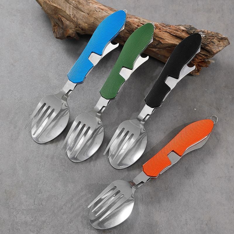Portable Outdoor Multi-functional Folding Cutlery Set - Image 2