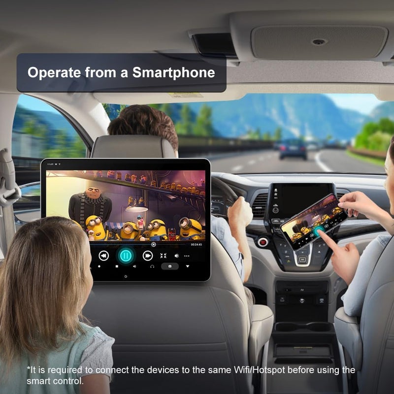 Xtrons شاشة رأسية محمولة للسيارة XTRONS بحجم 14 بوصة بدقة 4K مع أندرويد 11 - Image 3