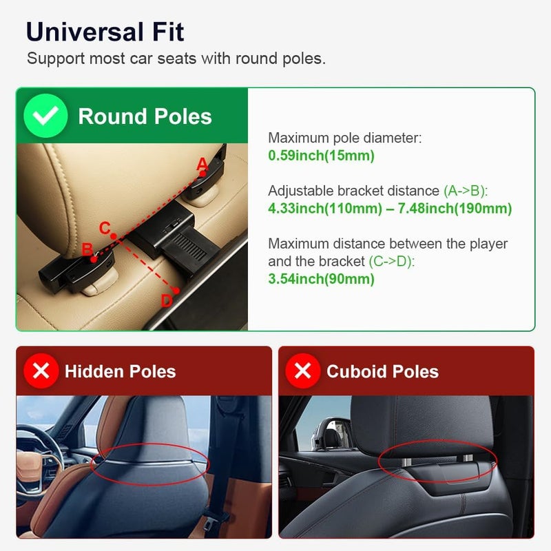 Xtrons شاشة رأسية محمولة للسيارة XTRONS بحجم 14 بوصة بدقة 4K مع أندرويد 11 - Image 5