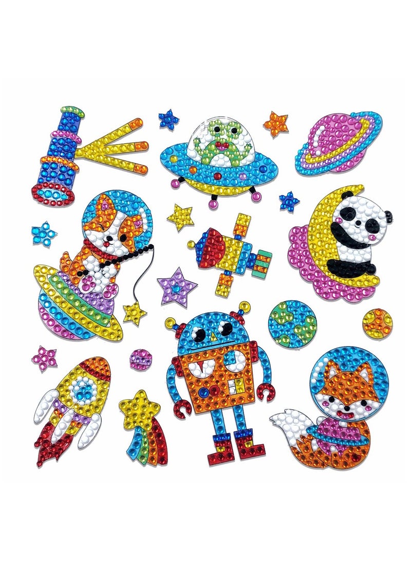 Excefore 5D Mosaic Arts And Crafts For Kids Ages 8-12 Girls, Diamond Painting Sticker Keychains Set, Number Painting Craft Gem Sticker Kit, SQ6006  - Image 3