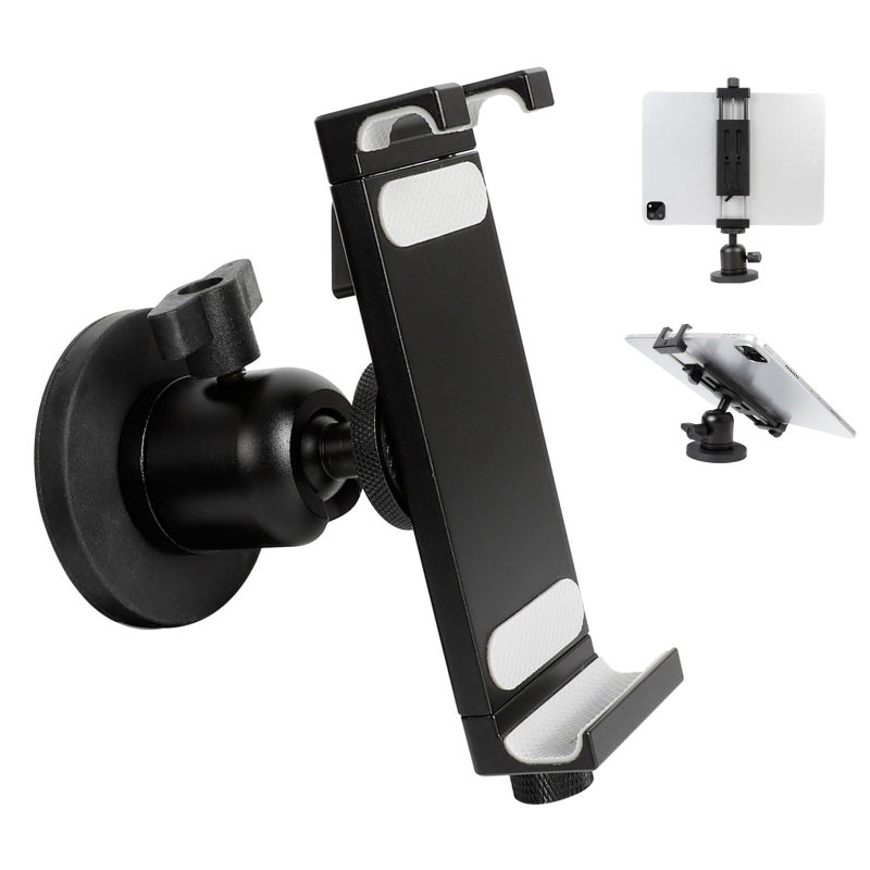Leenconghui Aluminum Magnetic Tablet Holder Mount for iPad Stand, Fits Metal Surfaces | Universal Stand for Fridge, Vehicle, Cabinet, Whiteboard | Compatible with 4.7-15 inch iPad, e-Readers and Smartphones - Image 1