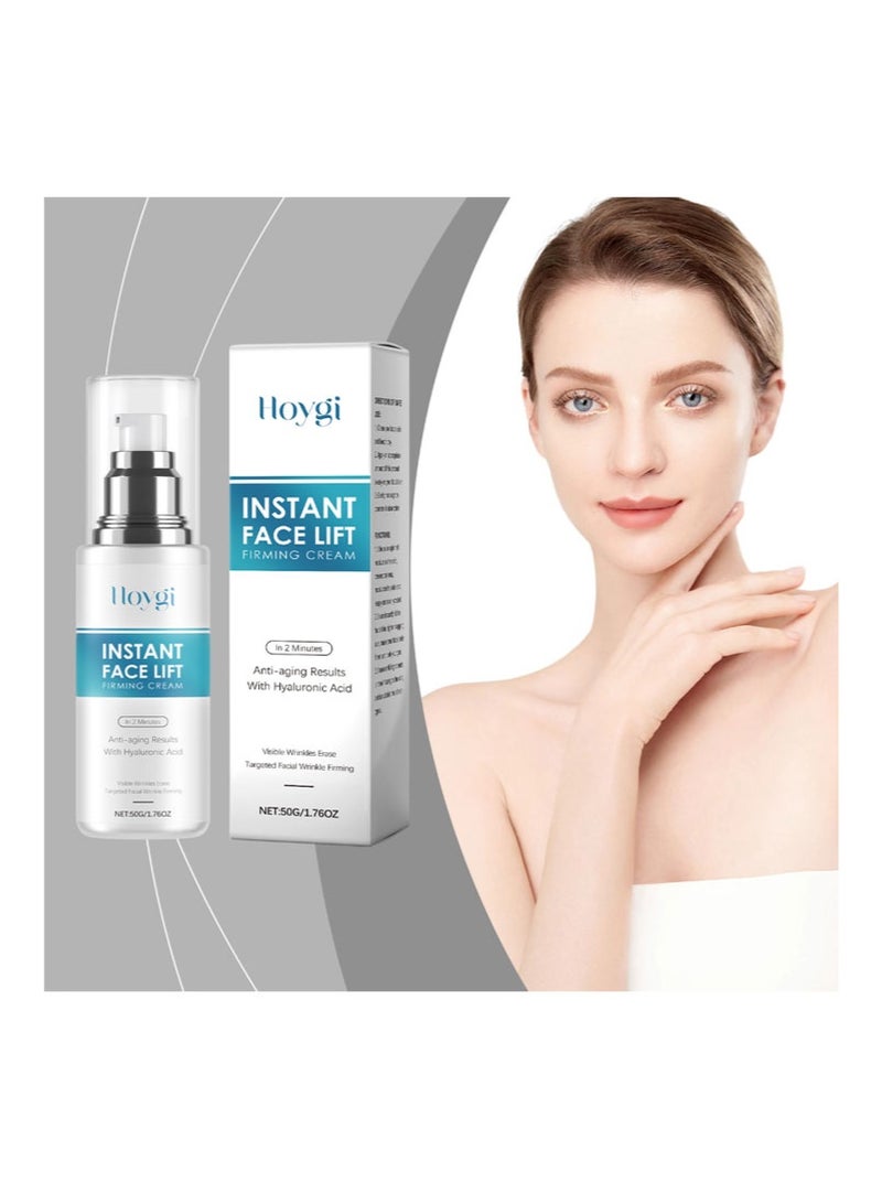 Hoygi Instant Face Tightening Cream, Natural Effective Instant Face Lift Cream to Lift & Tighten Skin, Visibly Firming Wrinkles and Sagging Skin in 2 Minutes, Smooth Fine - Image 4