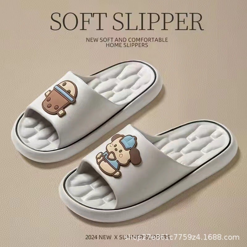 Non-Slip Slippers for Men and Women, Thick Sole Summer Indoor Home Slippers - Image 1