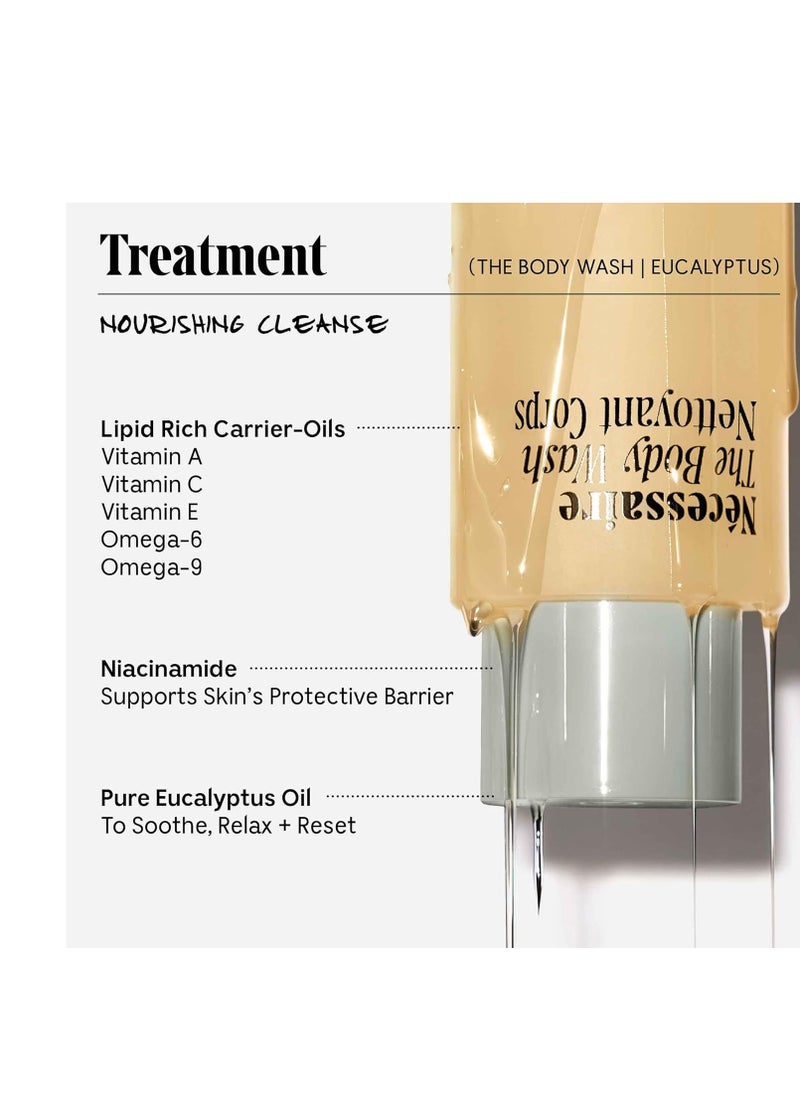 Necessaire Nécessaire The Body Wash Eucalyptus - Natural Body Wash for Women & Men, Replenishing Shower Gel with Niacinamide, Vitamin C/E + Omega 6/9. Oil-In-Gel Cleanse, 8.4 fl oz.  - Image 4