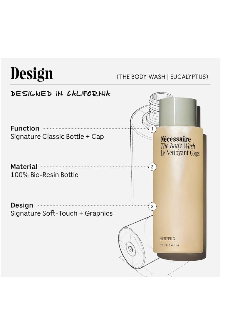 Necessaire Nécessaire The Body Wash Eucalyptus - Natural Body Wash for Women & Men, Replenishing Shower Gel with Niacinamide, Vitamin C/E + Omega 6/9. Oil-In-Gel Cleanse, 8.4 fl oz.  - Image 3
