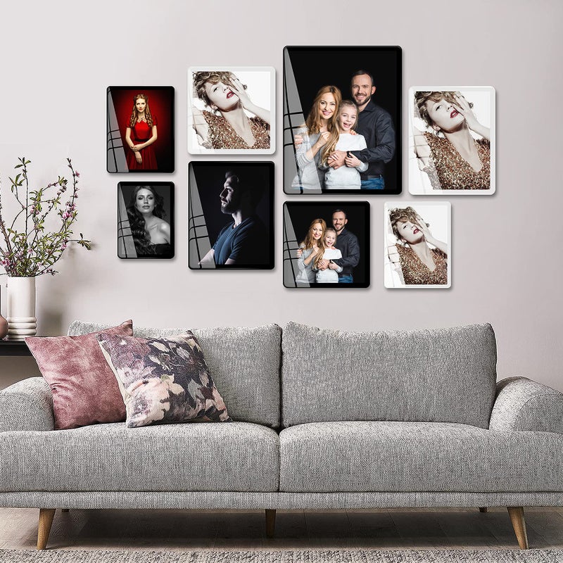 Bluesun Black 4x6 Picture Frames 3 Packs Real Glass frames  can be Horizontal and Vertical  Matted for wall and tabletop Decor (4x6 3 Pack  Black) - Image 5