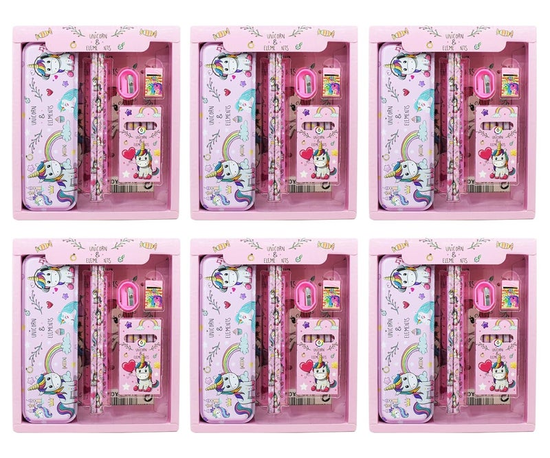 Asera Stationery Gift Pack For Kids For Birthday Return Gifts (Pack Of 6) (Unicorn)|Multicolor - Image 1