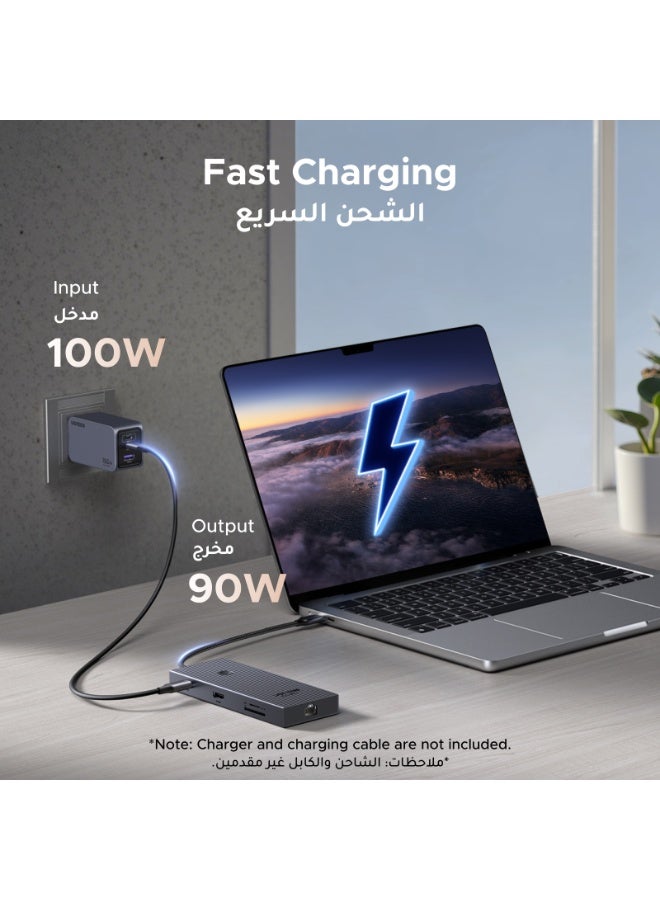Ugreen USB C Hub 9-in-1 Type C to HDMI Splitter Docking Station with Screen On/Off Button 4k@60Hz HDMI+100W Fast Charging 2 USB C 10Gpbs+1 USB A 10Gpbs & USB A 5Gbps + 2 SD TF Card Reader +1000Mbps Ethernet - Image 5