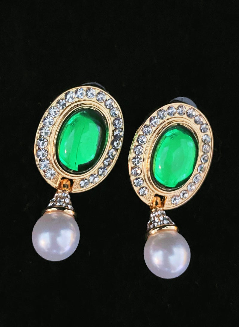 YOJO 925 Sterling Silver Vintage Resin imitation Pearl Oval Dangle Earrings with Zirconia Stone for Women and Girls Fashion, Comes with a Gift Box Everyday Jewelry  - Image 2