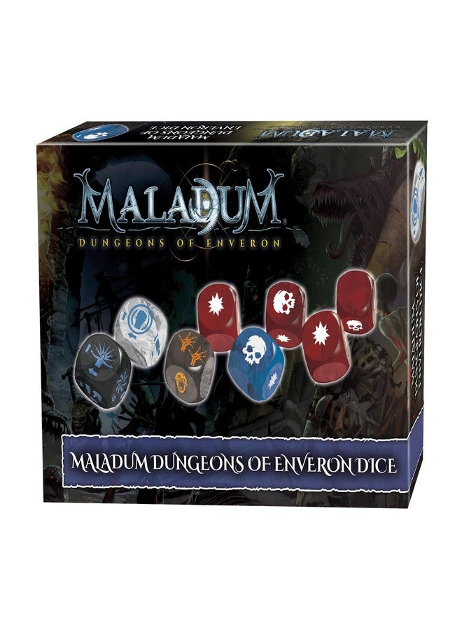 Battle Systems أنظمة المعارك Maladum Dungeons of Enveron Dice - لعبة زحف الأبراج المحصنة الخيالية، تضاريس غامرة، لعب فردي، تعاوني، وتنافسي - Image 1