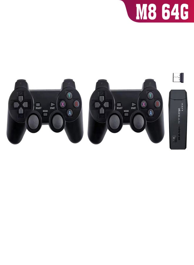M8 Wireless Game Console 2.4G HD Arcade PS1 Home TV Mini Game Console U Bao Retro Game Console Wireless Gamepad Controller M8 64G (standard package) - Image 4