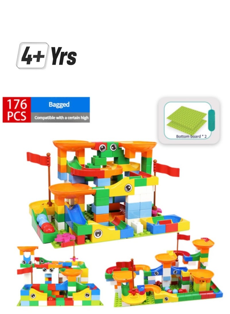 4-6 years old children's enlightenment pressure plastic toys puzzle Variety ball slide large particles building blocks  - Image 1