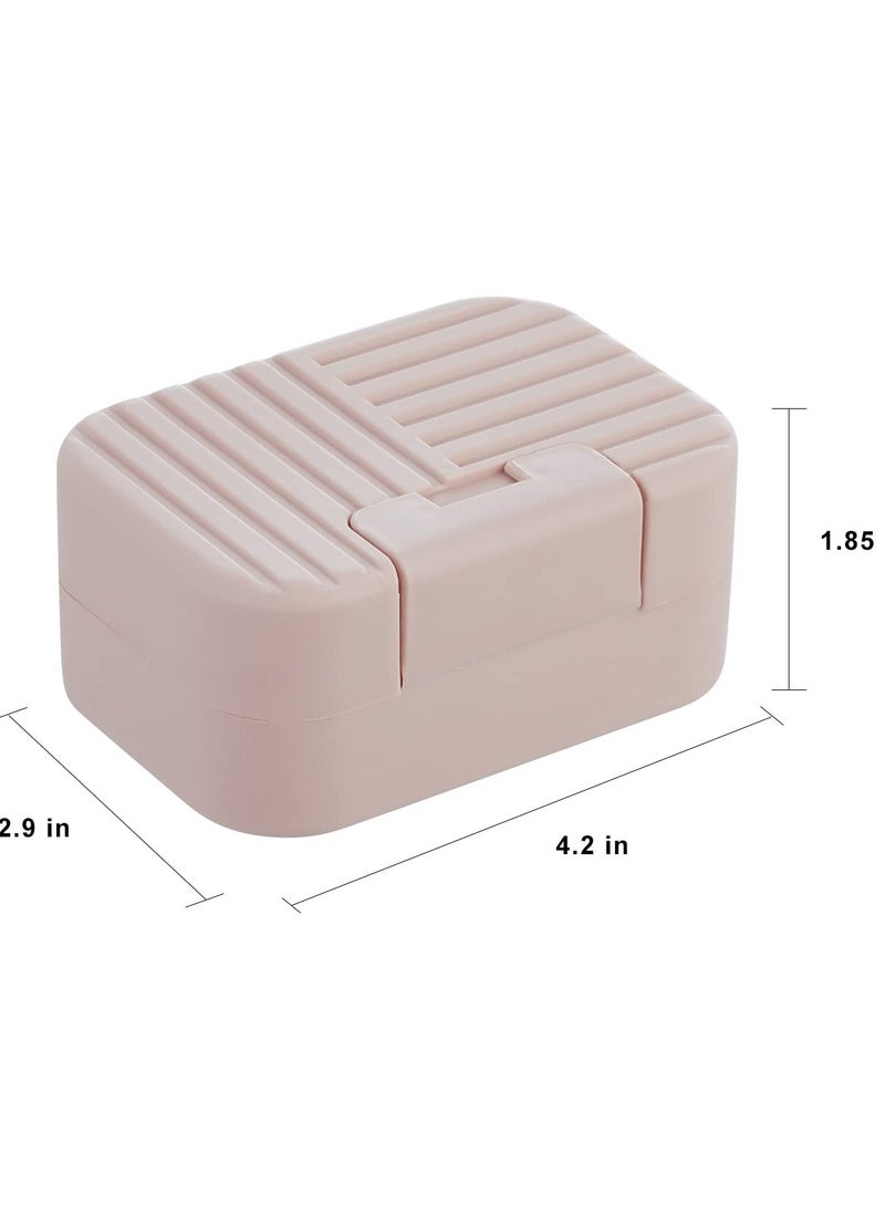 Excefore Travel Soap Container, 2 Pack Bar Soap Holder, Travel Soap Case, Portable Soap Box for Traveling, Camping, Gym, Hiking, Outdoor Soap Bar Holder (Pink) - Image 5