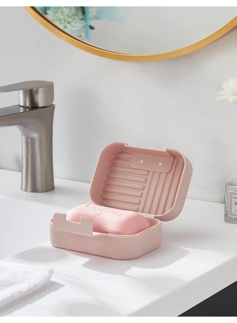 Excefore Travel Soap Container, 2 Pack Bar Soap Holder, Travel Soap Case, Portable Soap Box for Traveling, Camping, Gym, Hiking, Outdoor Soap Bar Holder (Pink) - Image 3