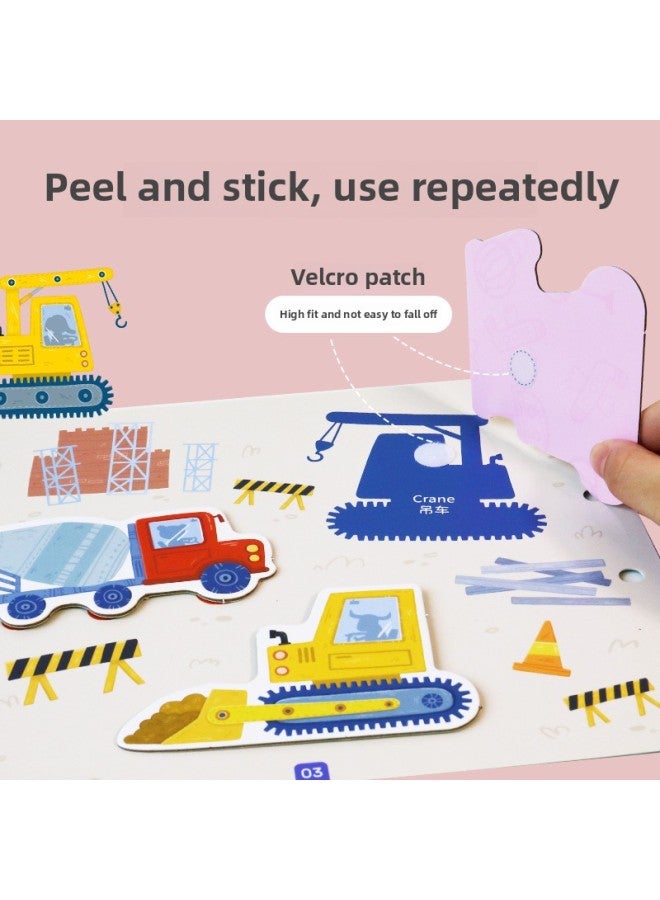 كتاب مونتيسوري للتعليم المبكر للطفل، كتاب معجون هادئ، إدراك الحس السليم، حقيبة مواد منزلية الصنع، كتاب مشغول - اللون: حركة مرور مزدحمة - Image 3