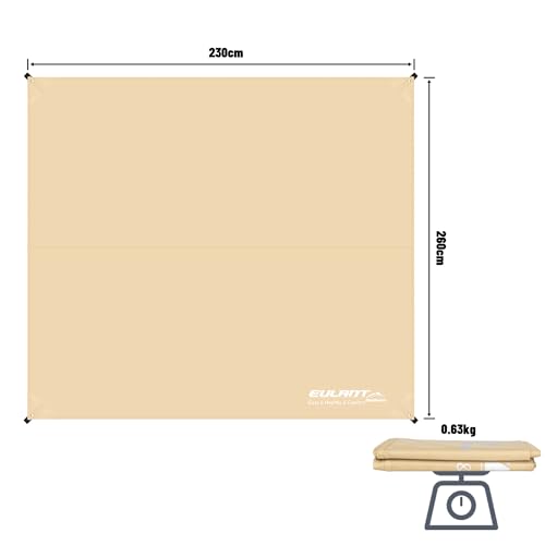EULANT Waterproof Tent Footprint Camping Tarp for Camping35 Person Waterproof Tent Ground Sheet Mat for Camping Hiking Picnic Backpacking754ft X 853ft Four Corner Khaki - Image 3