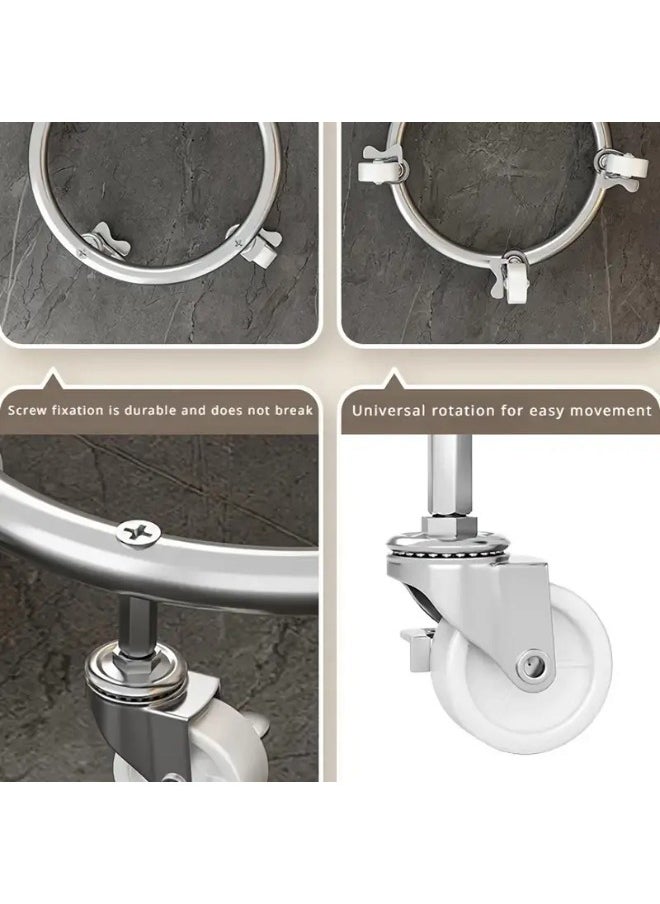 ShebSheb Sturdy metal gas cylinder base with brake wheels - suitable for universal installation of propane and butane cylinders  - Image 3