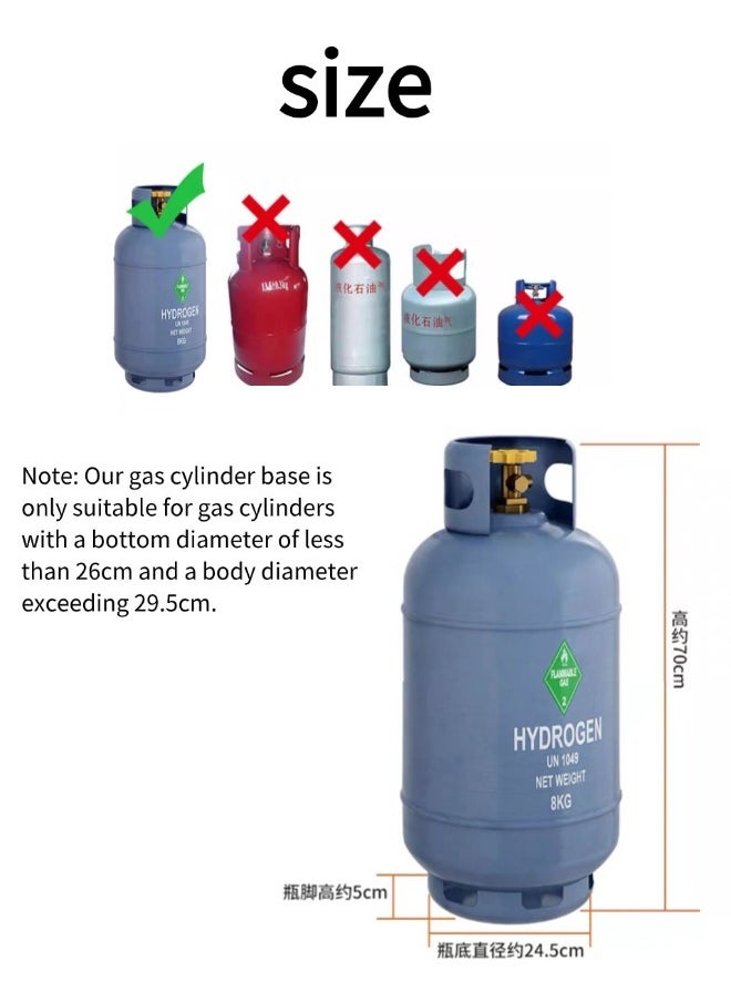 ShebSheb - Sturdy metal gas cylinder base with brake wheels - suitable for universal installation of propane and butane cylinders - Image 1