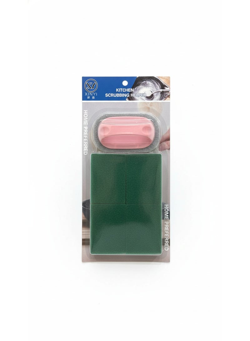 Roomlyne 5PCS Kitchen Scrubbing Brush and Scouring Pad Set - Image 1