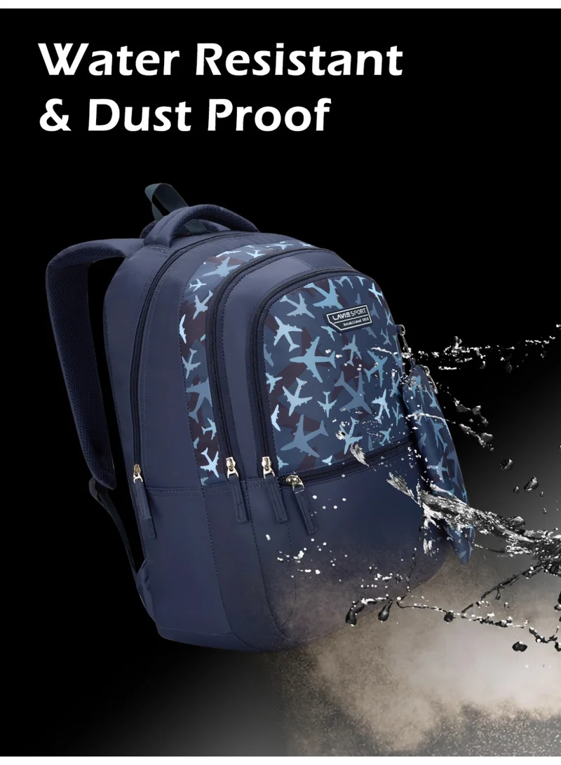 Lavie  Sport 36L Aerospace Backpack | 19 inches | Laptop Compatiable | Raincover | Pencil Pouch |(Navy)  | Best Price UAE