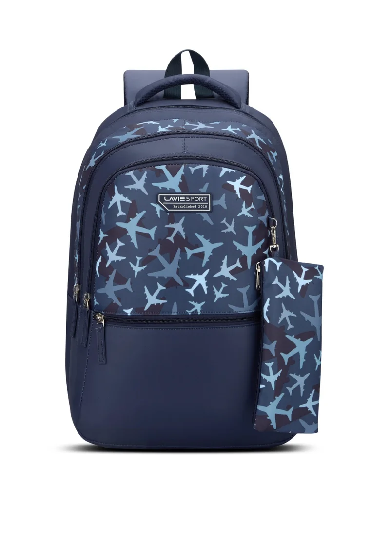 Sport 36L Aerospace Backpack | 19 inches | Laptop Compatiable | Raincover | Pencil Pouch |(Navy)